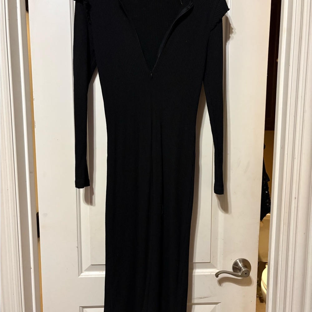 Zara Black Long Sleeve Dress
